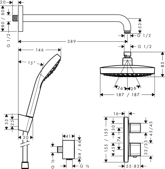 ������� �������� Hansgrohe Croma Select E 27294000