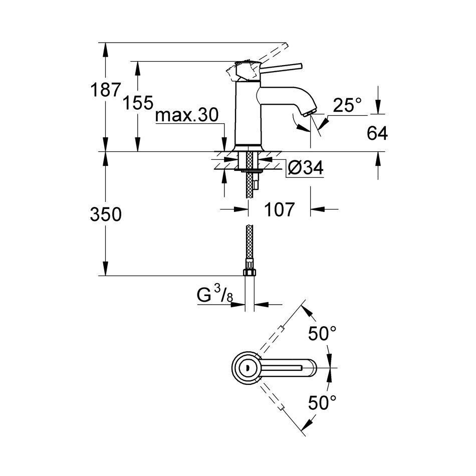 ��������� ��� �������� Grohe BauClassic 23162000
