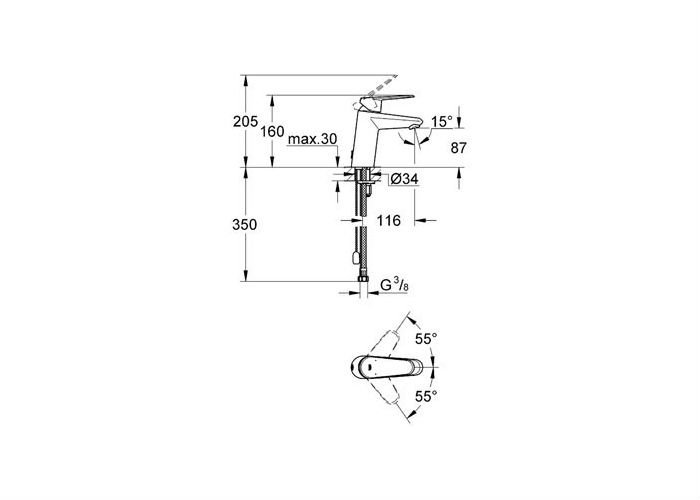 ��������� ��� �������� Grohe Eurodisc Cosmopolitan 3317820E