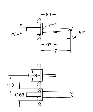 ��������� ��� �������� Grohe Eurodisc 19968000
