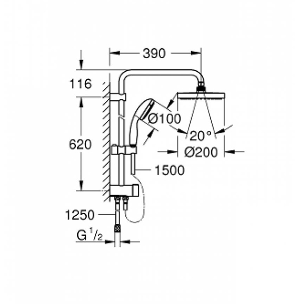 �����-����� ��� ����� 2 � 1 Grohe Eurosmart 124410