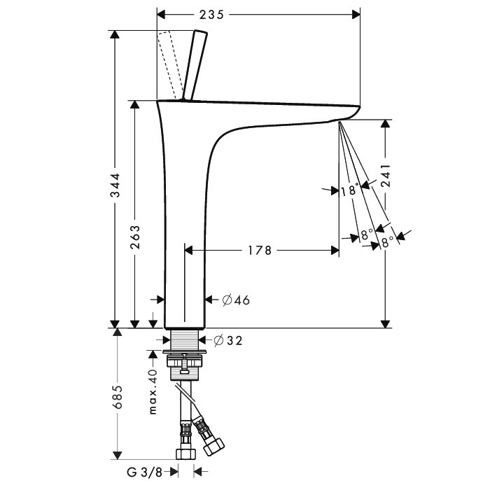 ��������� ��� �������� Hansgrohe PuraVida ���� 15072000
