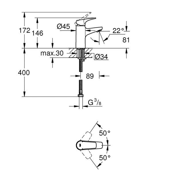 ��������� ��� �������� Grohe BauFlow 23752000 S-Size